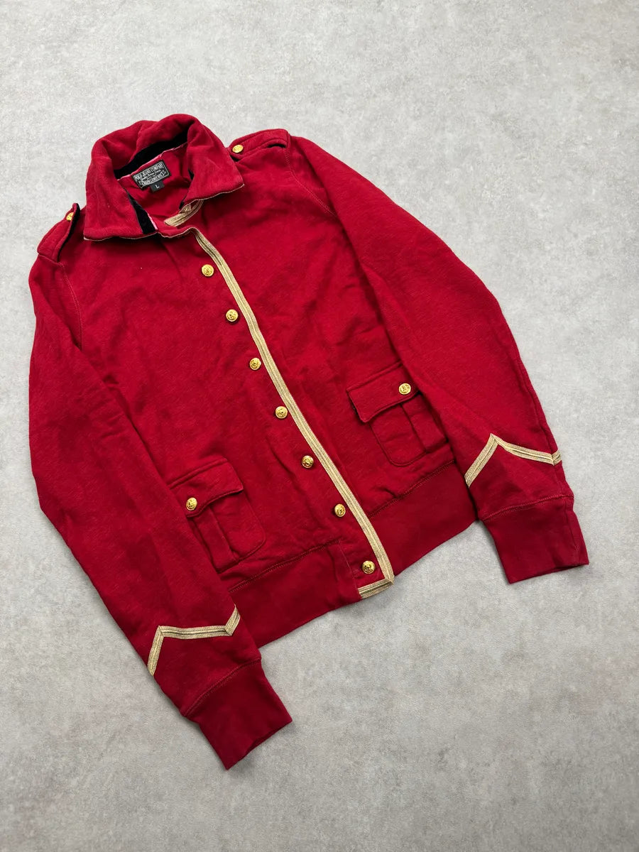 Ralph Lauren Red Cotton Military Band Light Jacket LnOldhPP 3