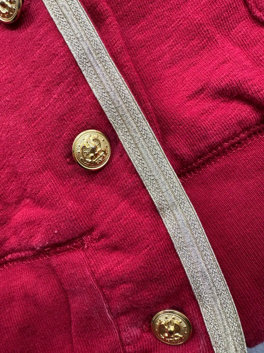 Ralph Lauren Red Cotton Military Band Light Jacket LnOldhPP 7