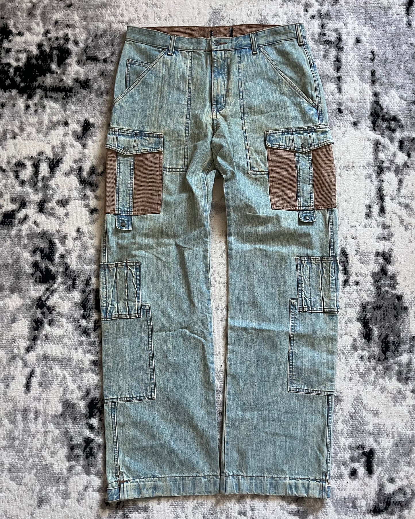 SS03 Dolce & Gabbana Robust Cargo Denim Jeans (XL)