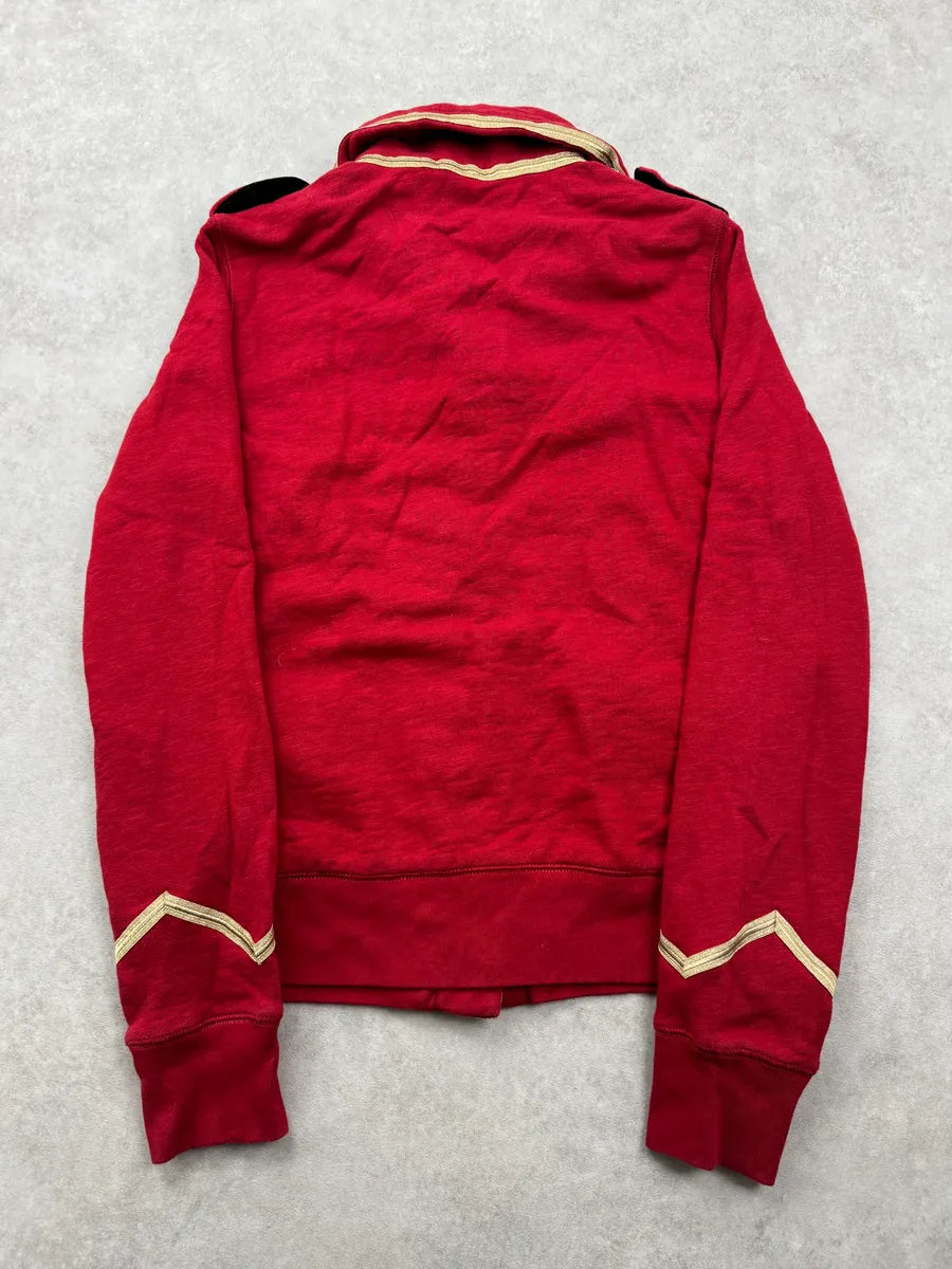 Ralph Lauren Red Cotton Military Band Light Jacket LnOldhPP 5