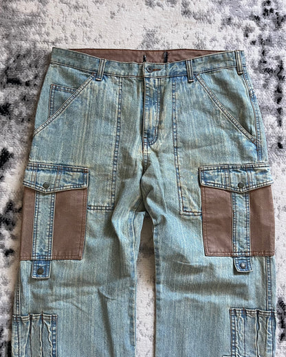 SS03 Dolce & Gabbana Robust Cargo Denim Jeans (XL)