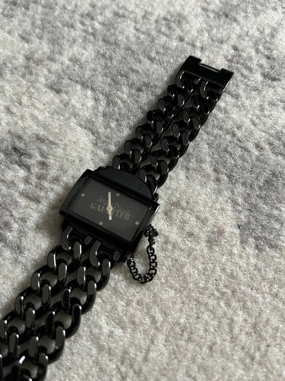 Jean Paul Gaultier Black Double Chain Watch