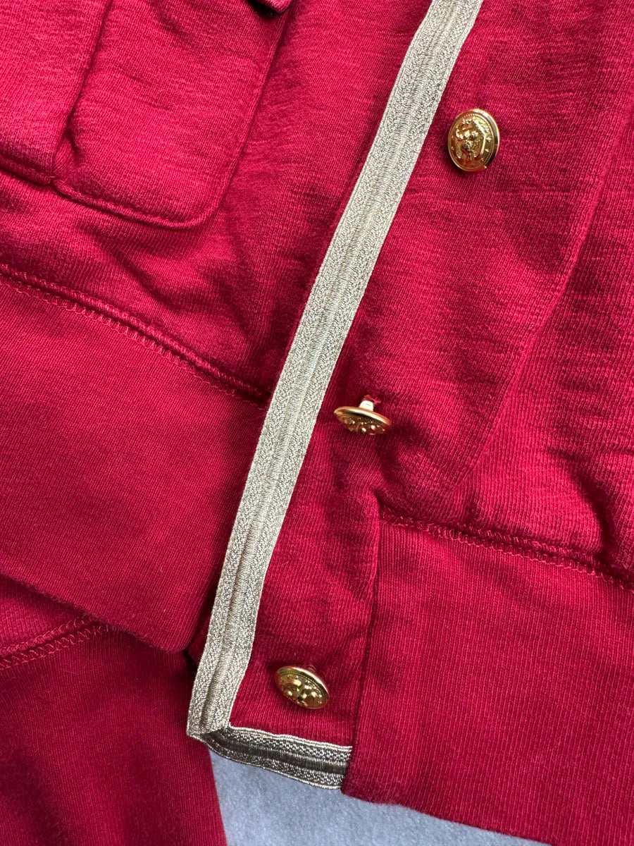 Ralph Lauren Red Cotton Military Band Light Jacket LnOldhPP 8