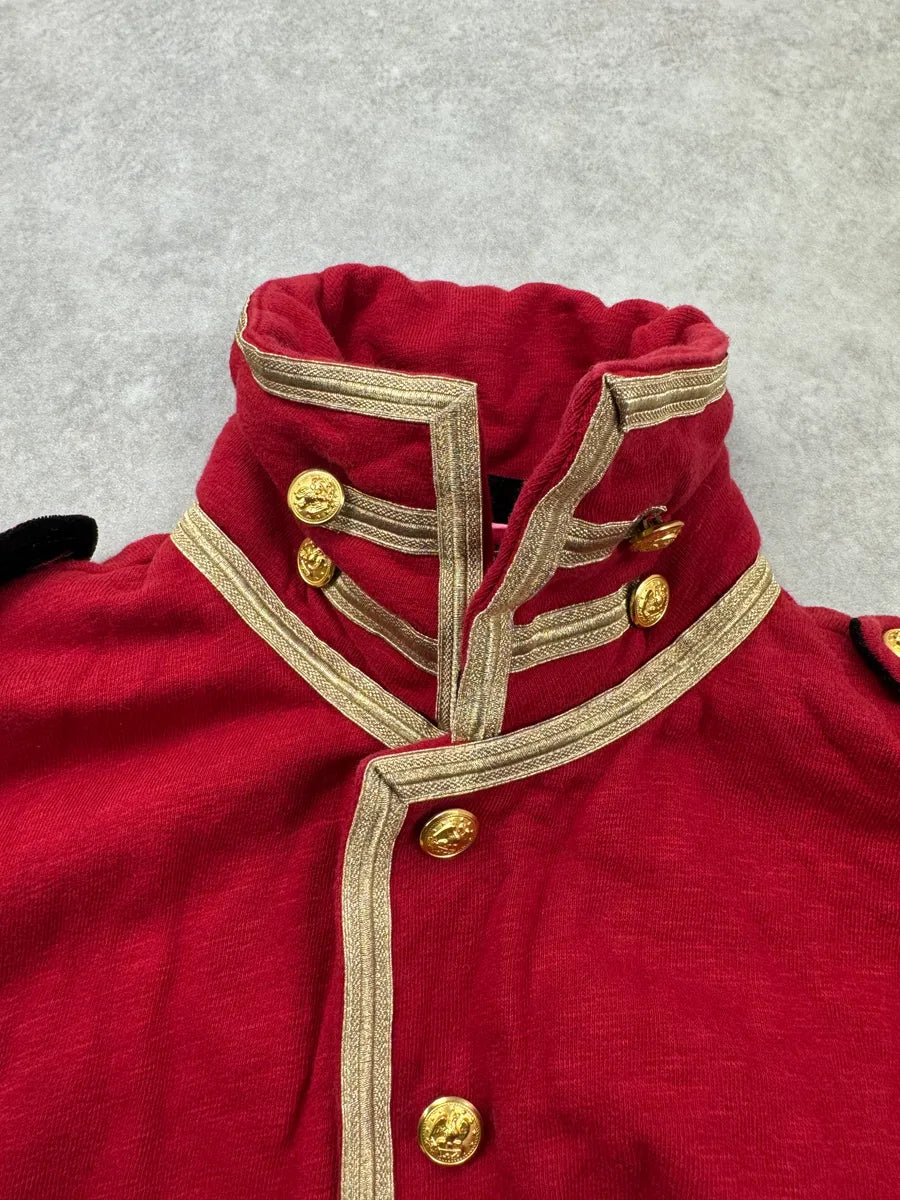 Ralph Lauren Red Cotton Military Band Light Jacket LnOldhPP 9