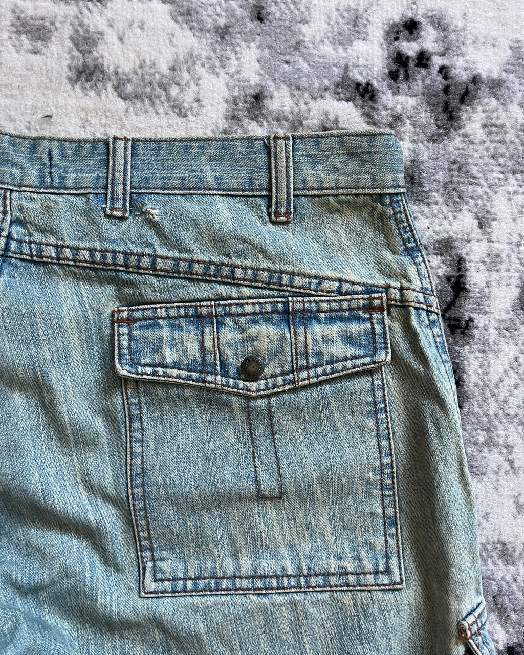 SS03 Dolce & Gabbana Robust Cargo Denim Jeans (XL)