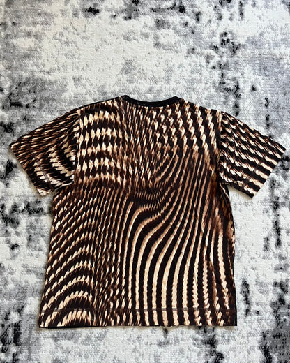 SS01 Just Cavalli Psycho Pixel Chocolate Vision Tee-Shirt (S/M)