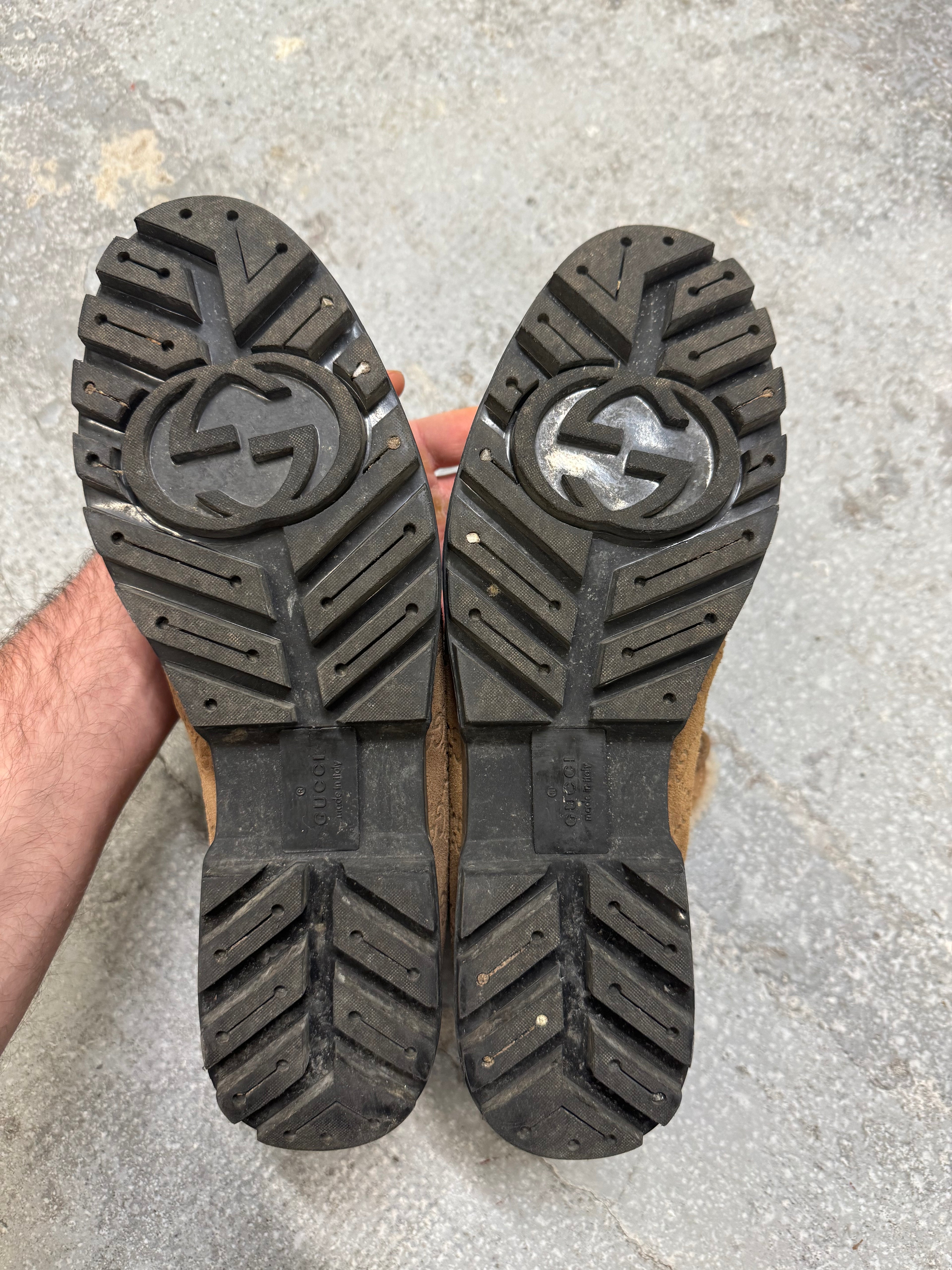 2000s Brown Gucci High Fur Mountain High Daily Shoes (45)