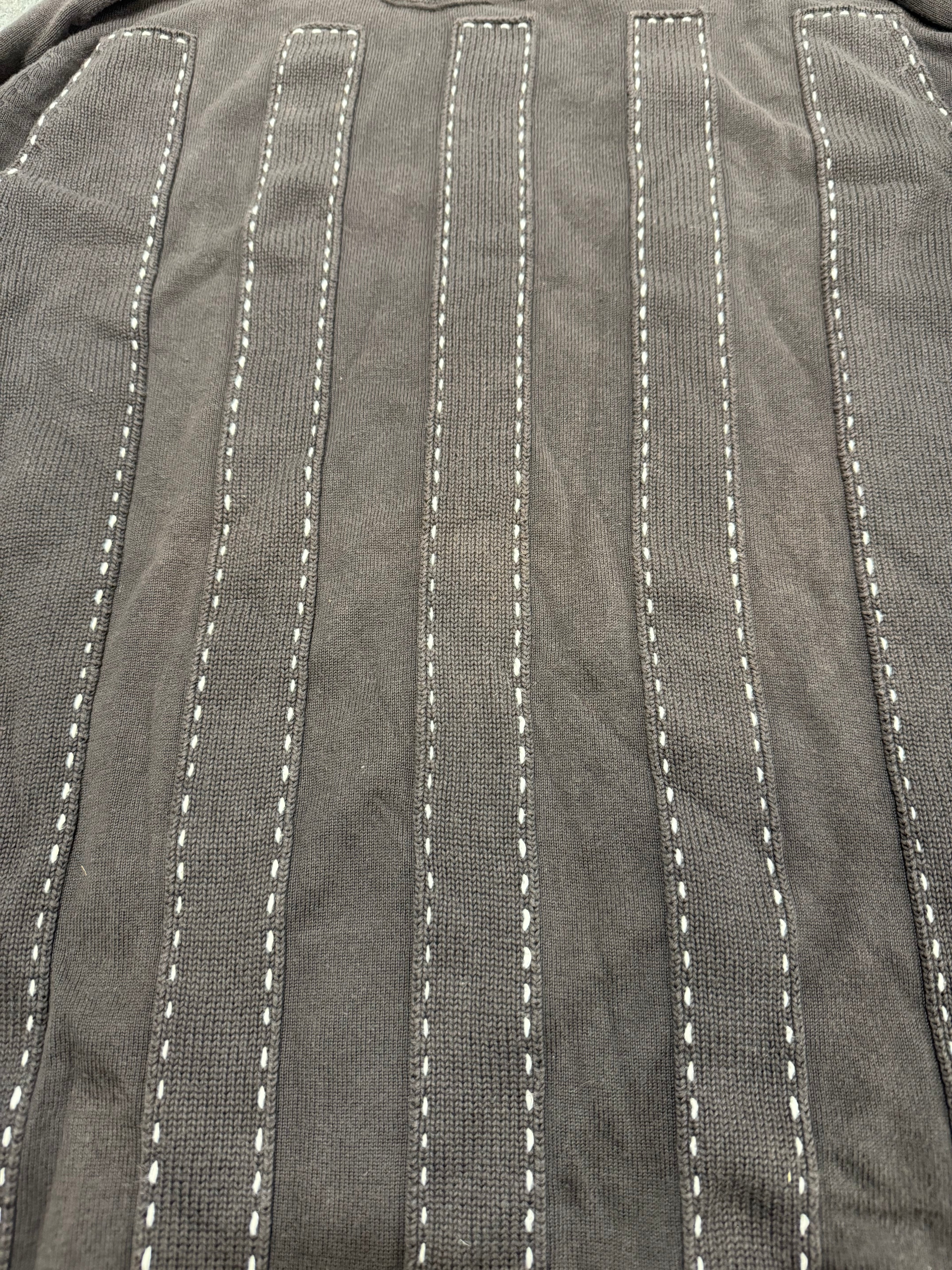 2000s Marithé + François Girbaud Relief Brown Avant-Garde Sweater (L)