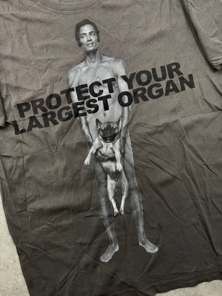 Marc Jacobs Taupe Protect Your Organ Graphic T-Shirt SATvbhOx 5