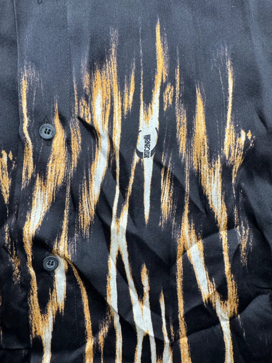 2000s Cavalli Black Fire Magma Shirt qgjTuvVZ 8