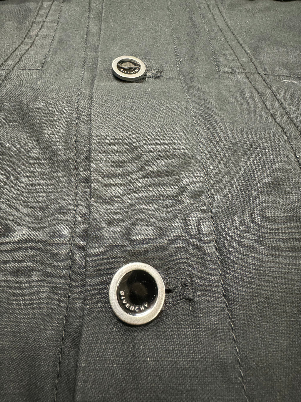 Givenchy Contemporary Black Buttoned Light Jacket (S/M)