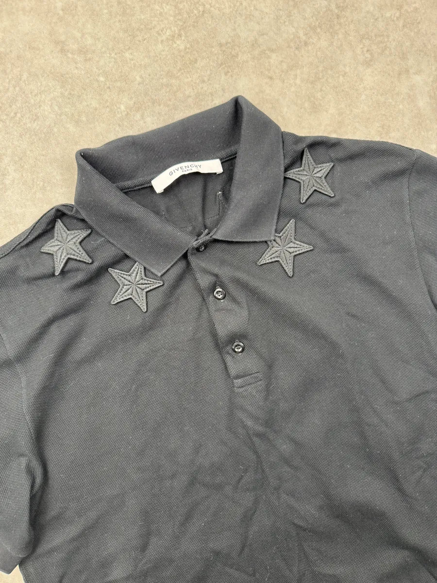 2010s Givenchy Black Stars Embroidered Polo by Riccardo Tisci UtAZlzjq 6