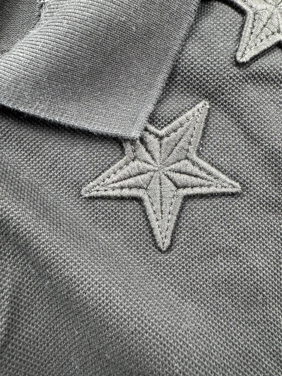 2010s Givenchy Black Stars Embroidered Polo by Riccardo Tisci UtAZlzjq 5