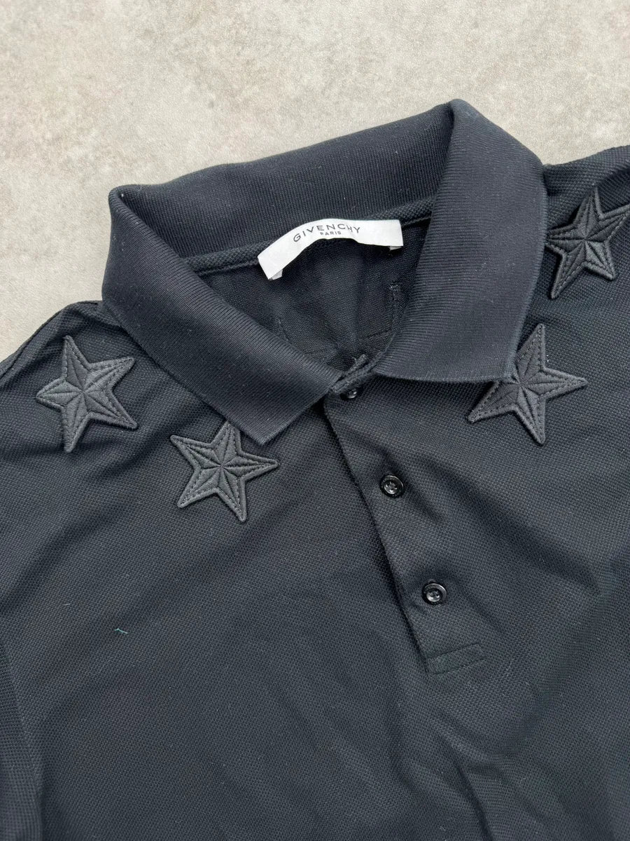 2010s Givenchy Black Stars Embroidered Polo by Riccardo Tisci UtAZlzjq 7