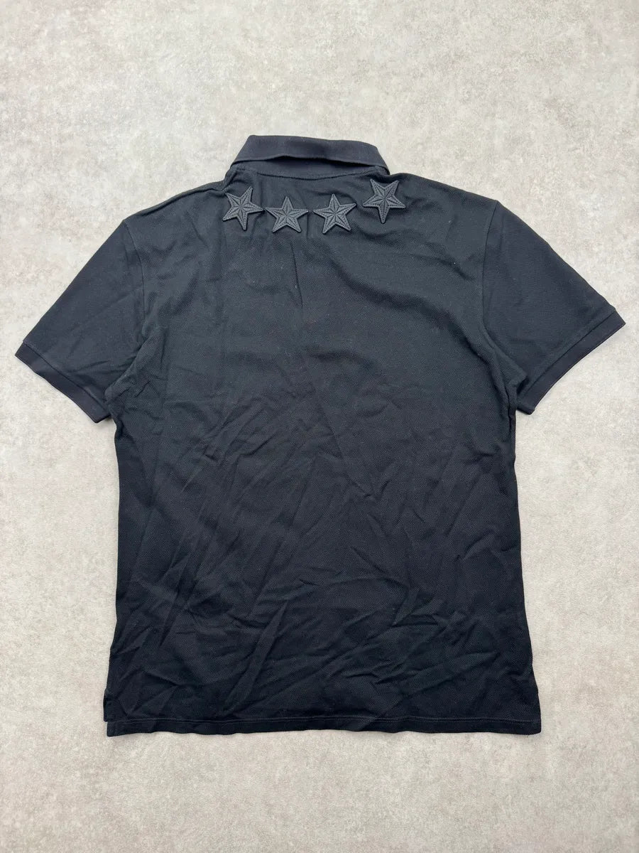 2010s Givenchy Black Stars Embroidered Polo by Riccardo Tisci UtAZlzjq 3
