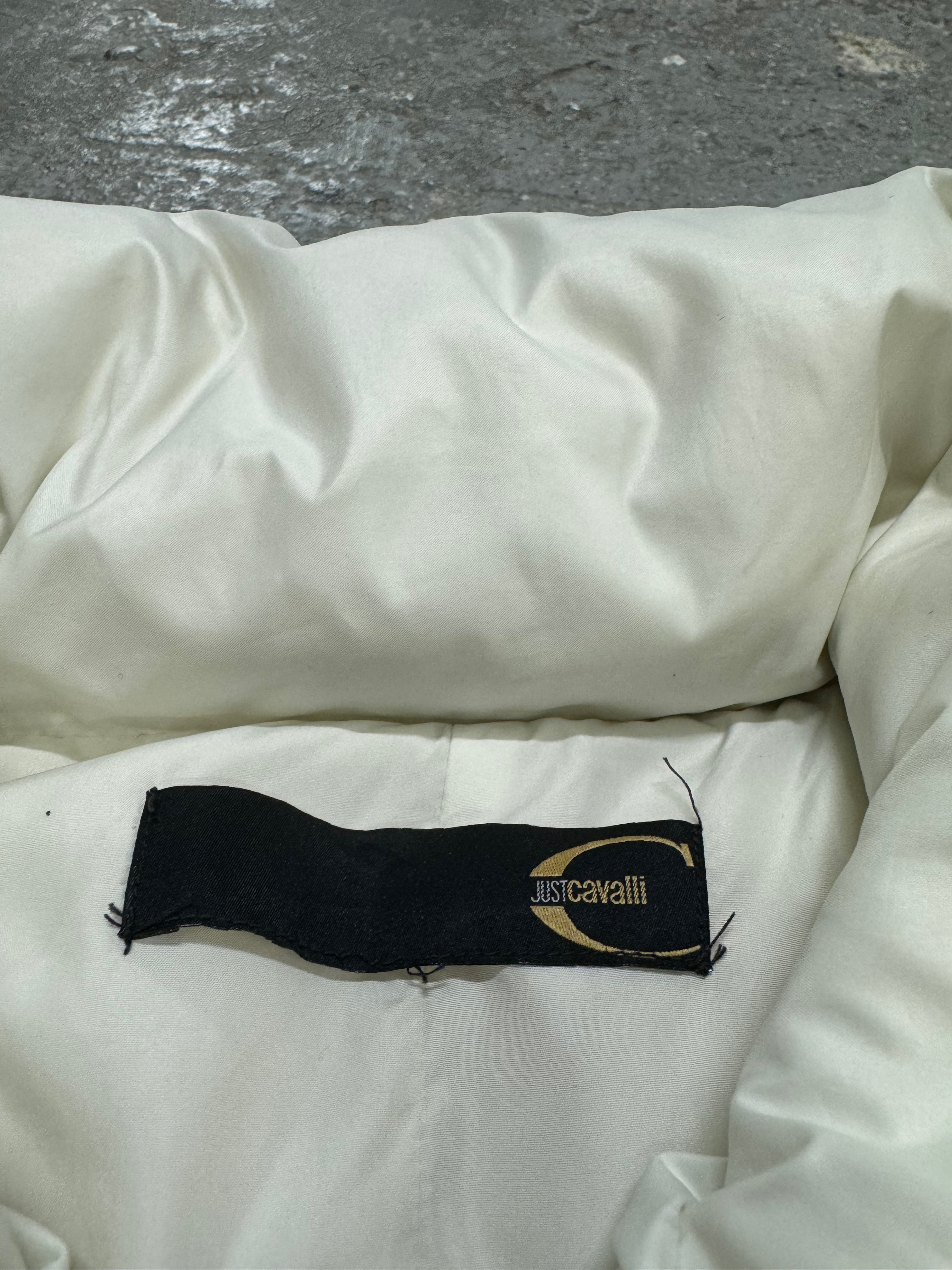 1990s Cavalli White Parachute Harness Puffer Jacket (S/M)