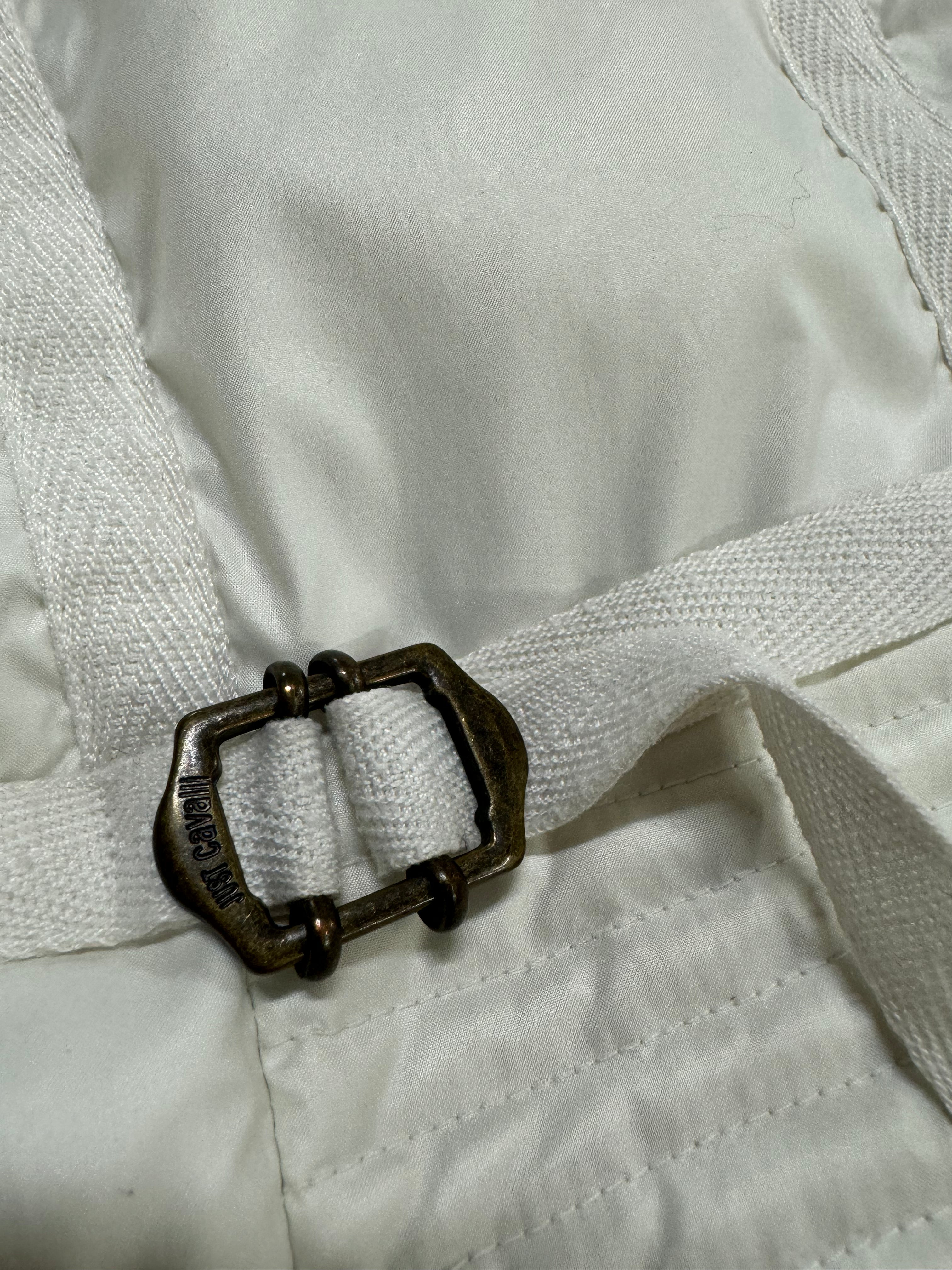 1990s Cavalli White Parachute Harness Puffer Jacket (S/M)