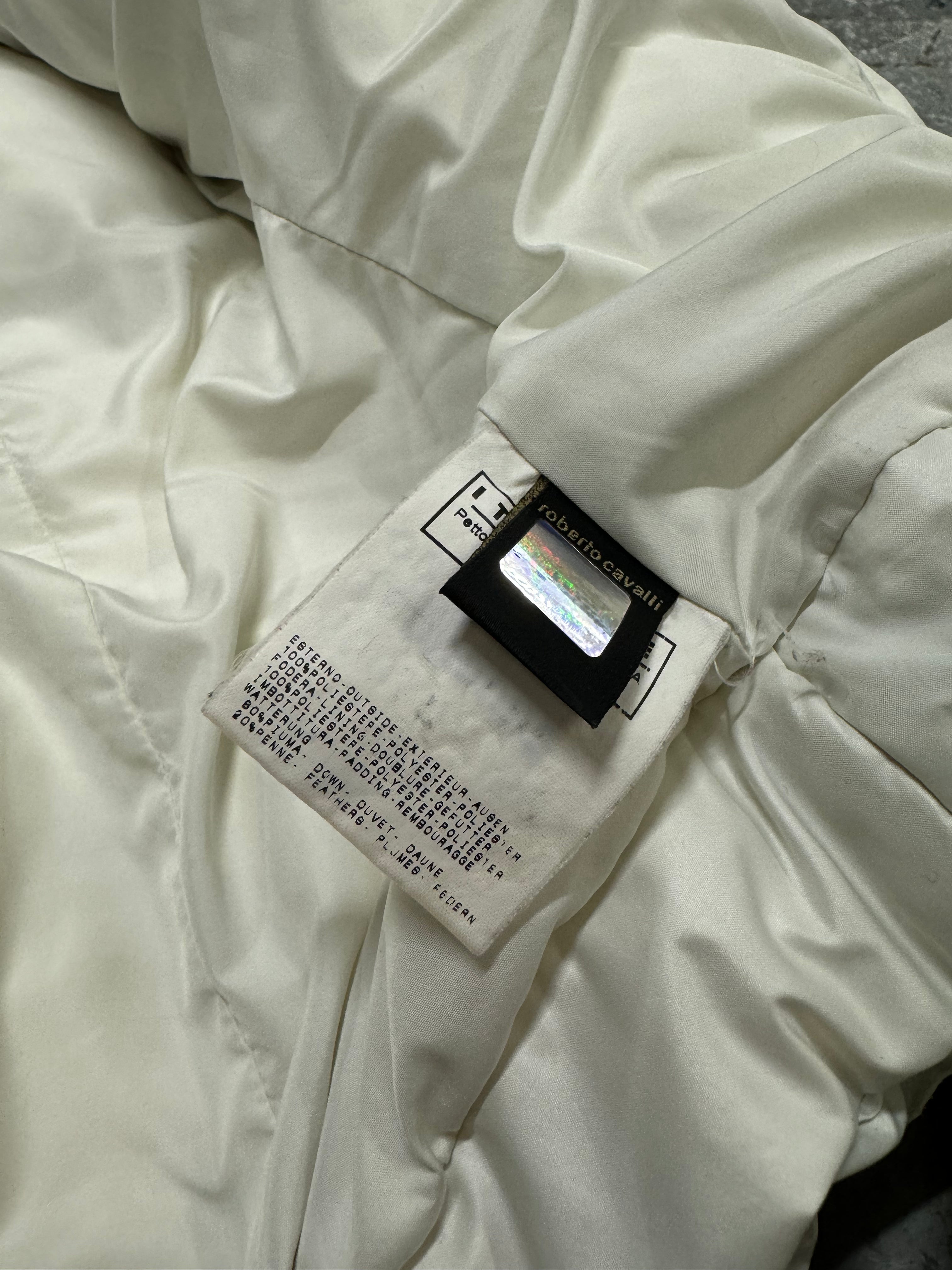 1990s Cavalli White Parachute Harness Puffer Jacket (S/M)