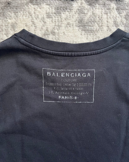 Balenciaga 限量黑色巴黎圆领毛衣 (L)