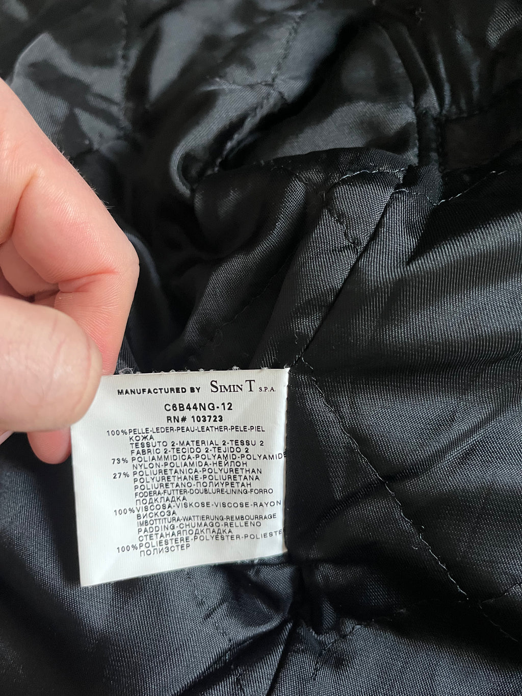 90s アルマーニ テクニカル レザー ジャケット (M)