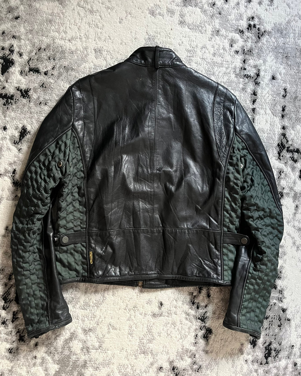 90s アルマーニ テクニカル レザー ジャケット (M)