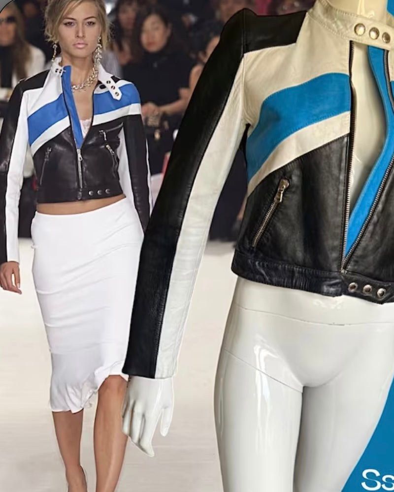 SS2001 Dolce & Gabbana Mythic Runway Biker Leather Jacket (M/L)