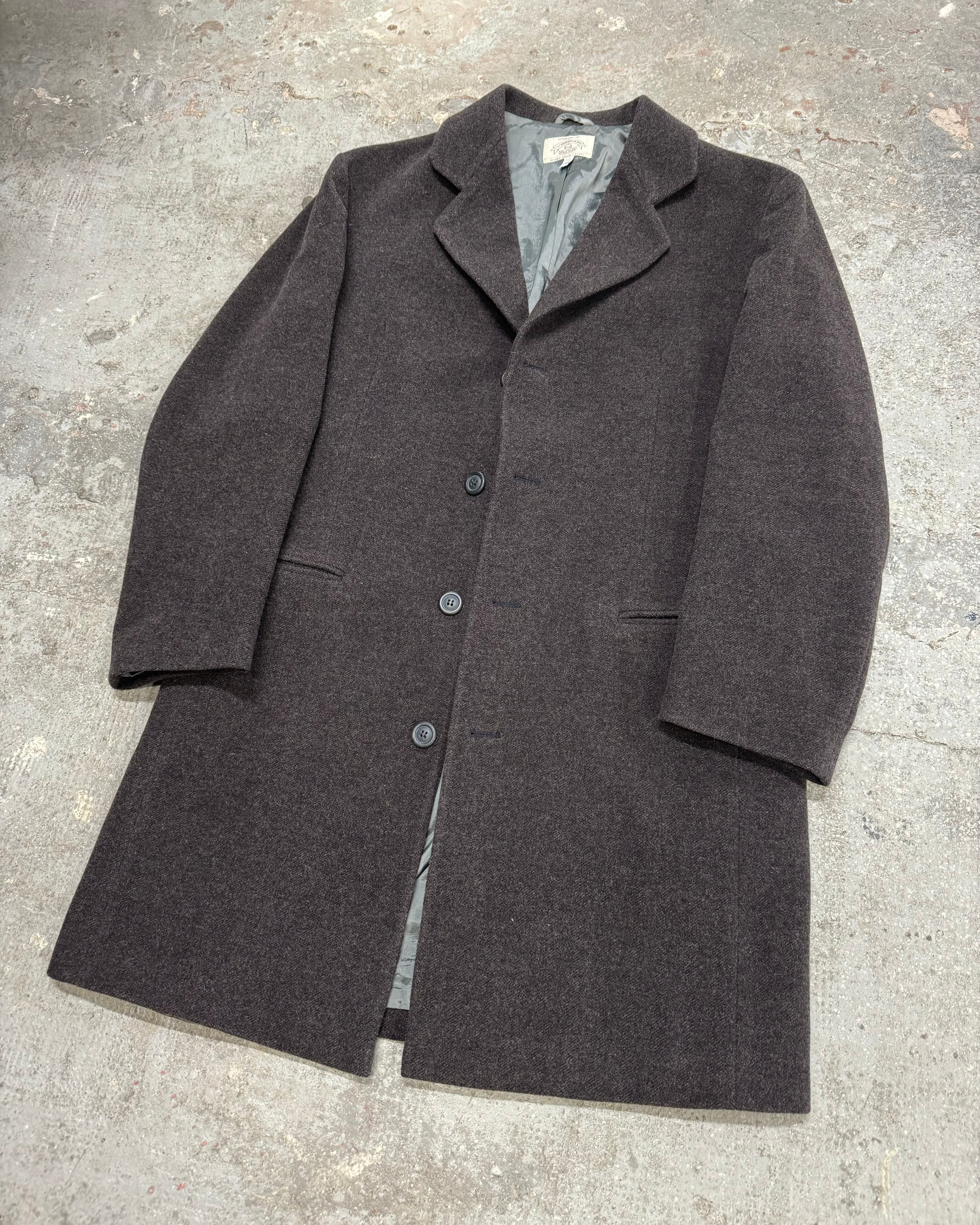 1990s Armani Wool Grey Trench Coat  (M)