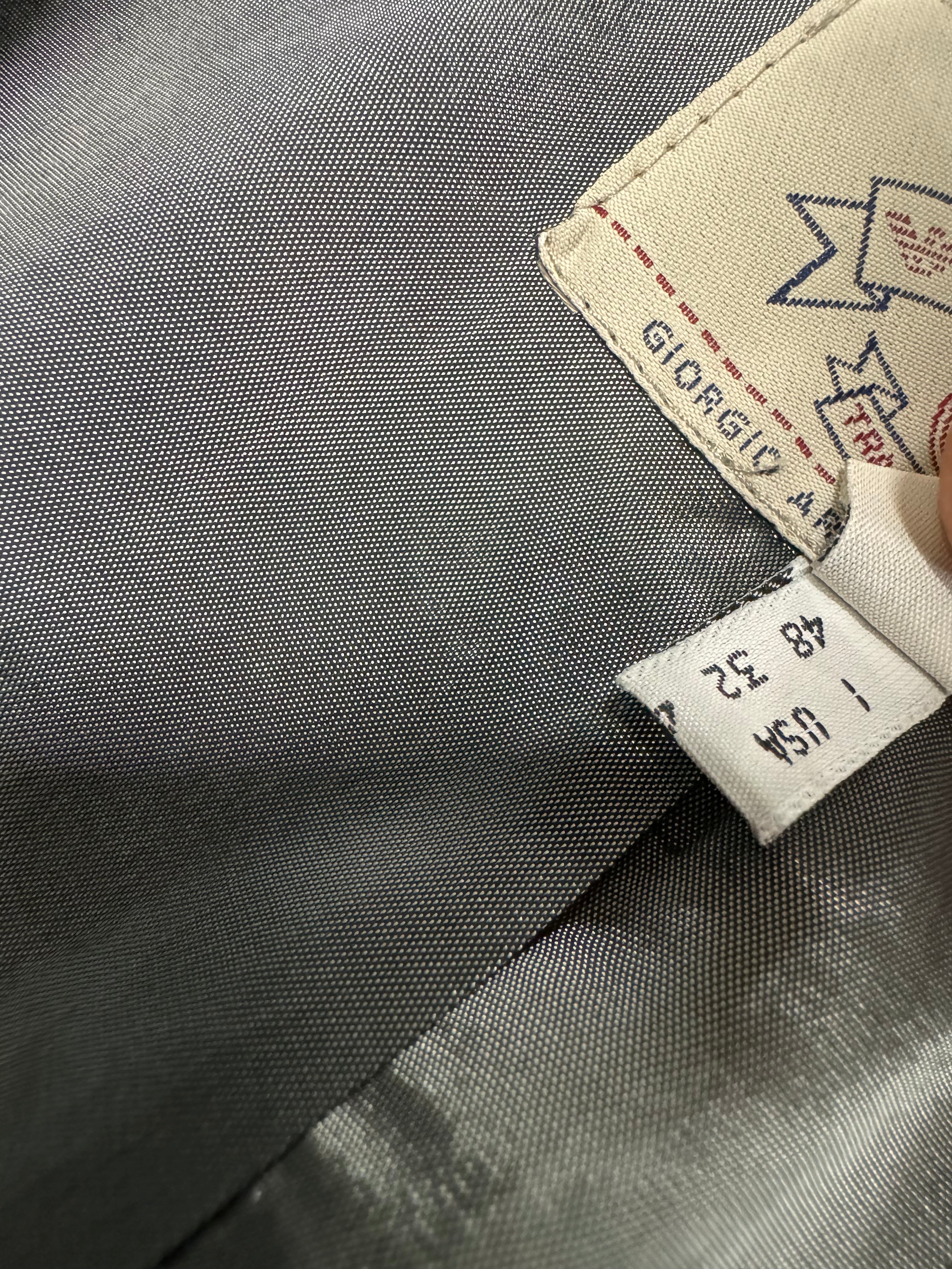 1990s Armani Wool Grey Trench Coat  (M)