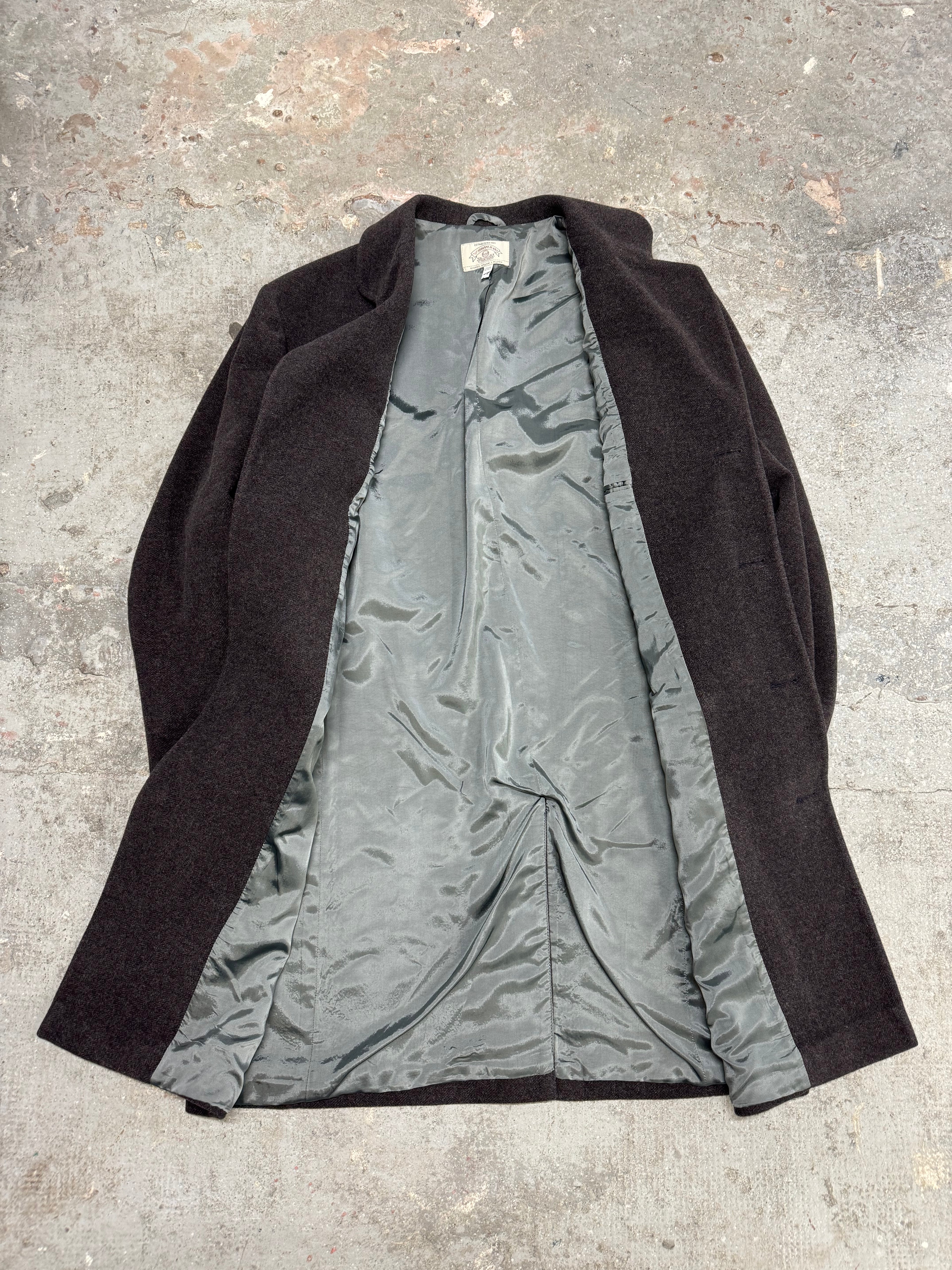 1990s Armani Wool Grey Trench Coat  (M)