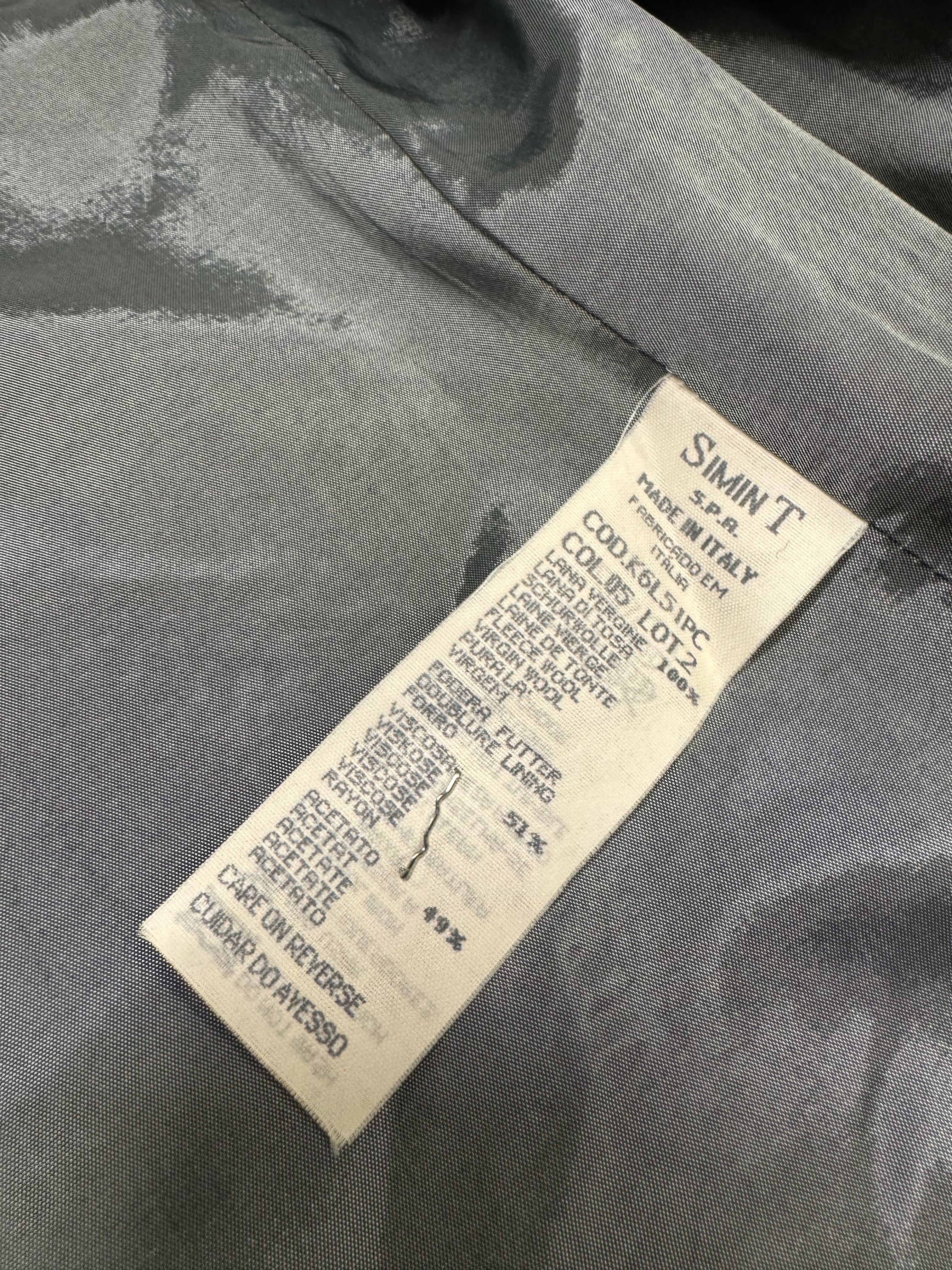 1990s Armani Wool Grey Trench Coat  (M)