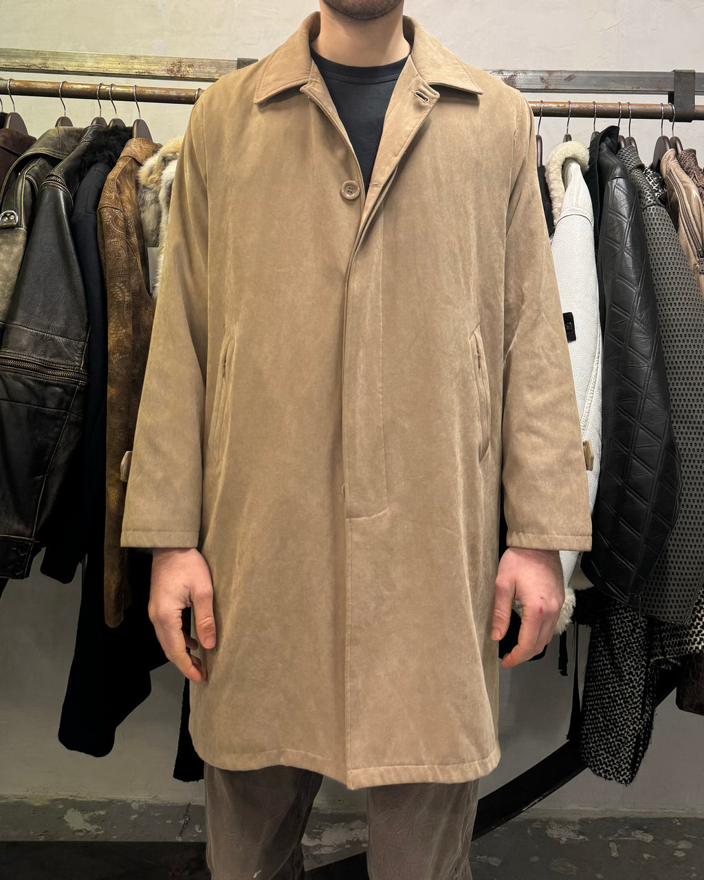 Giorgio Armani Long Beige Alpaga Jacket (L)