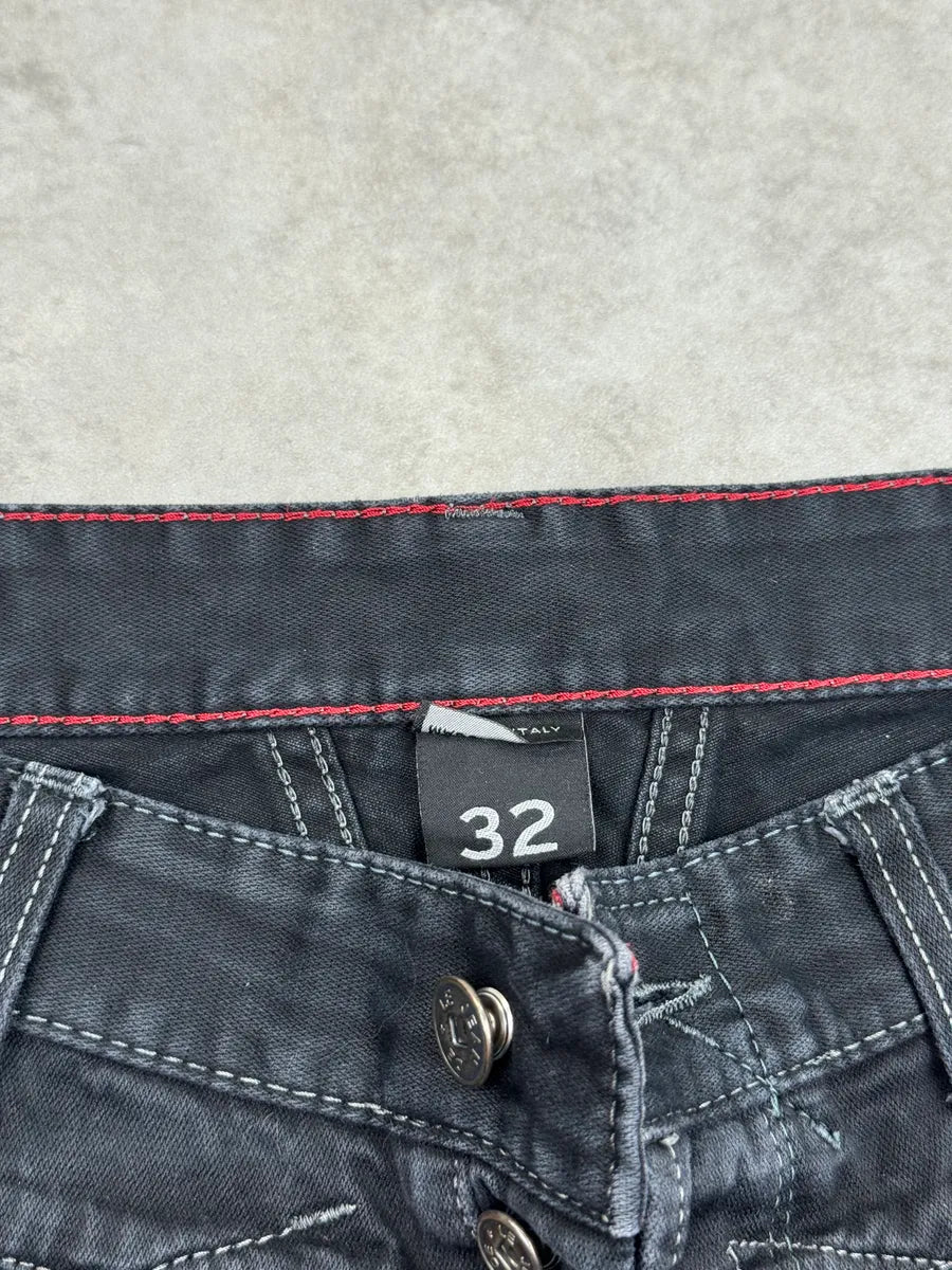 2000s Marithé François Girbaud Black Contrast Stitch Avant-Garde Jeans zFQlWqxT 9