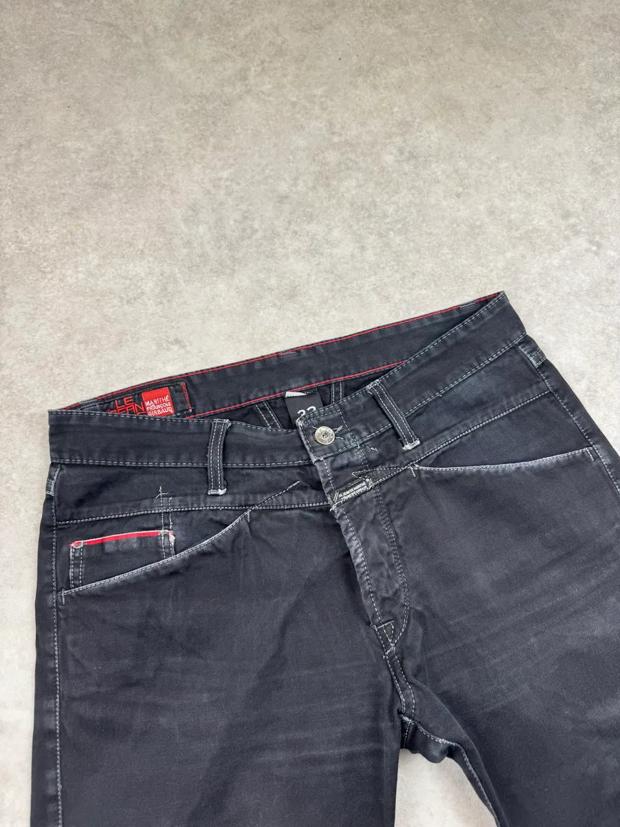 2000s Marithé François Girbaud Black Contrast Stitch Avant-Garde Jeans zFQlWqxT 11