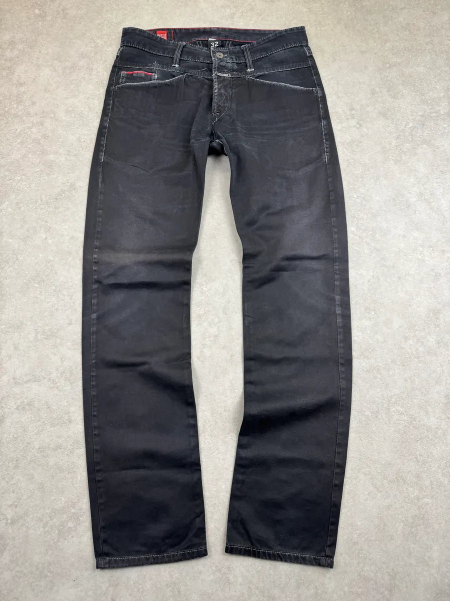 2000s Marithé François Girbaud Black Contrast Stitch Avant-Garde Jeans zFQlWqxT 0