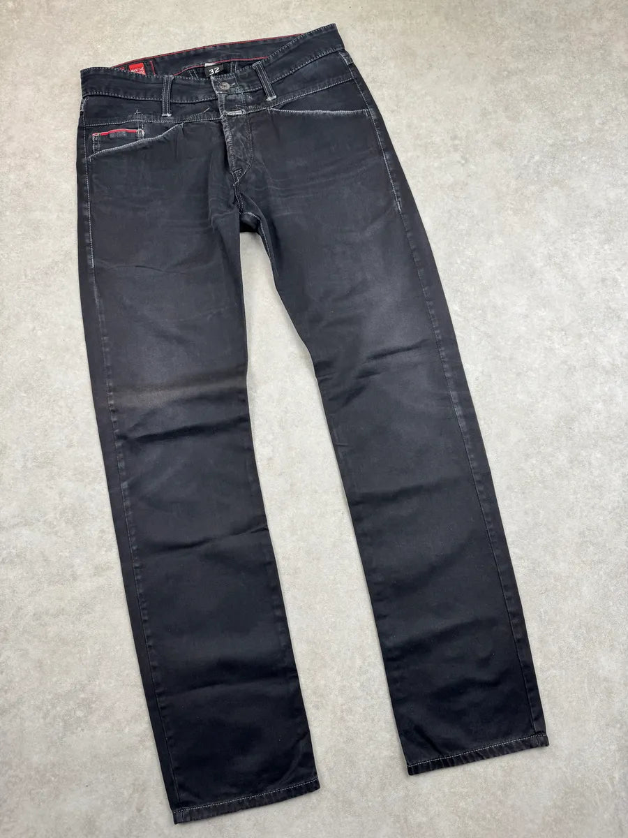 2000s Marithé François Girbaud Black Contrast Stitch Avant-Garde Jeans zFQlWqxT 5