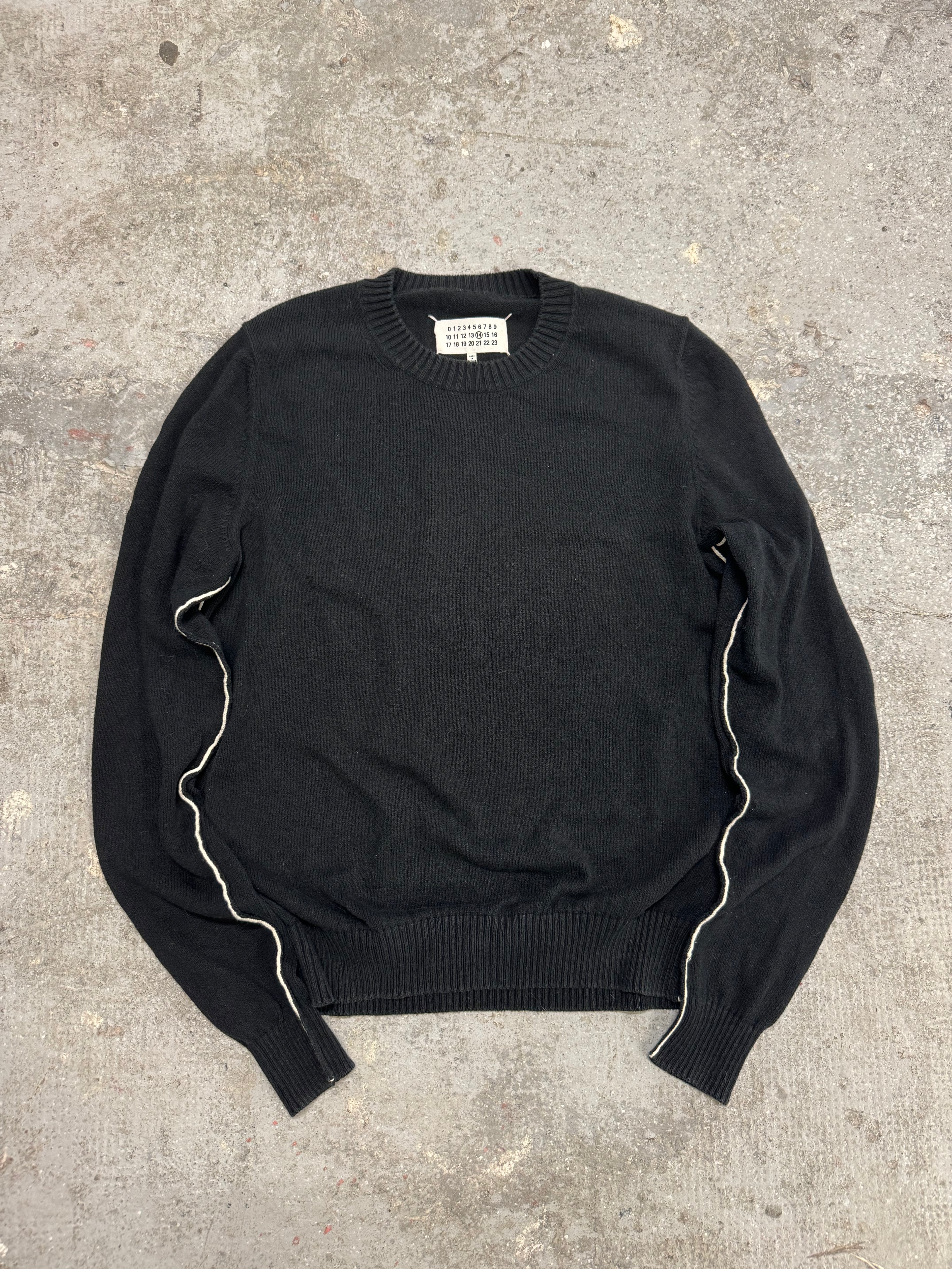 SS2017 Maison Margiela Black Lined Sweater (M)