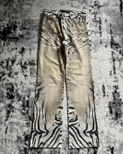 2000s' Cavalli Zebra Camel Faded Pants (S)