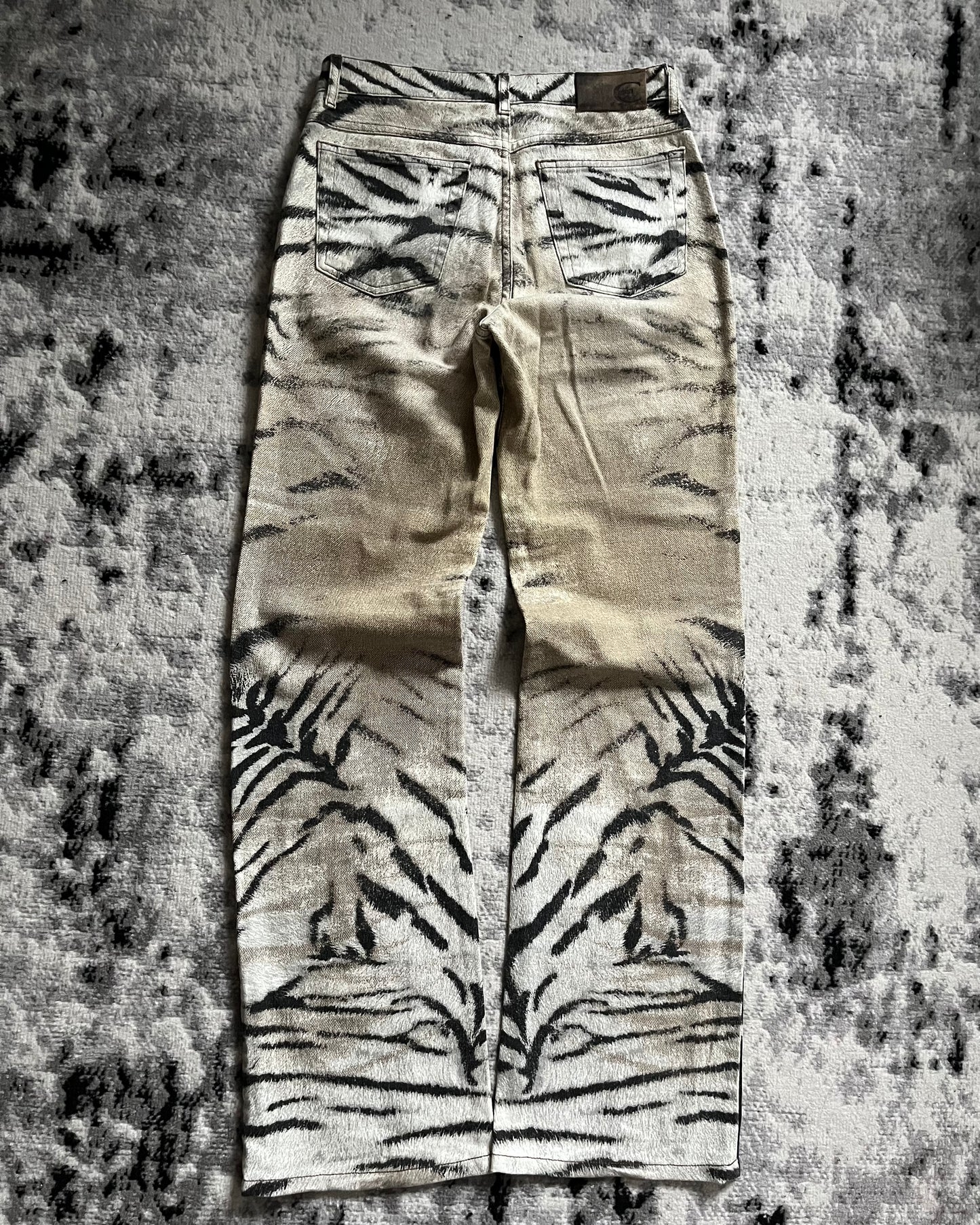 2000s' Cavalli Zebra Camel Faded Pants (S)