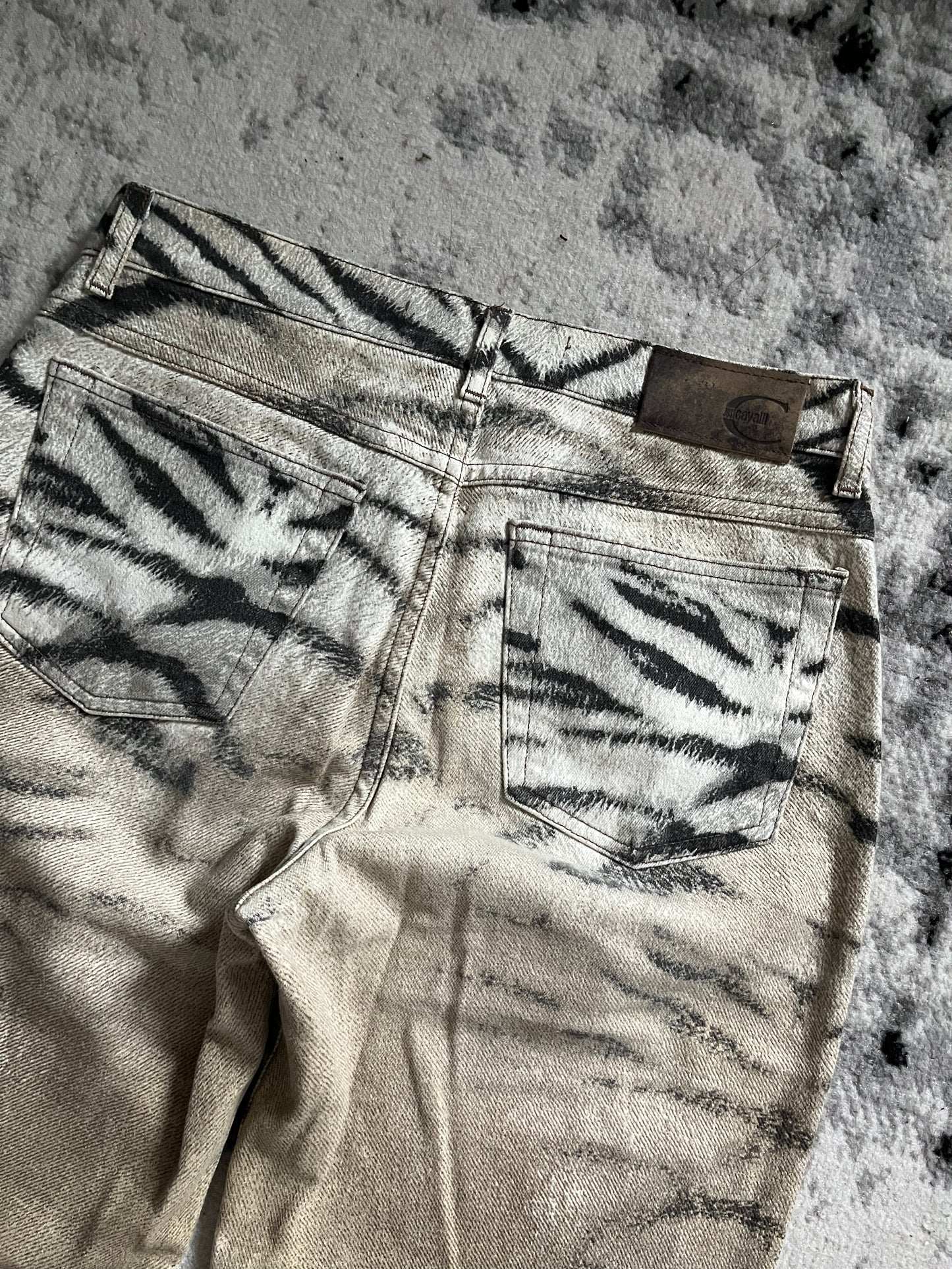 2000s' Cavalli Zebra Camel Faded Pants (S)