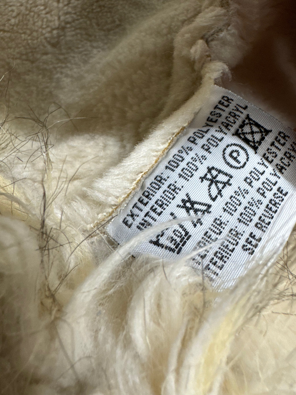 2000s Balmain Beige Faux Fur Hooded Leather Jacket  (OS)