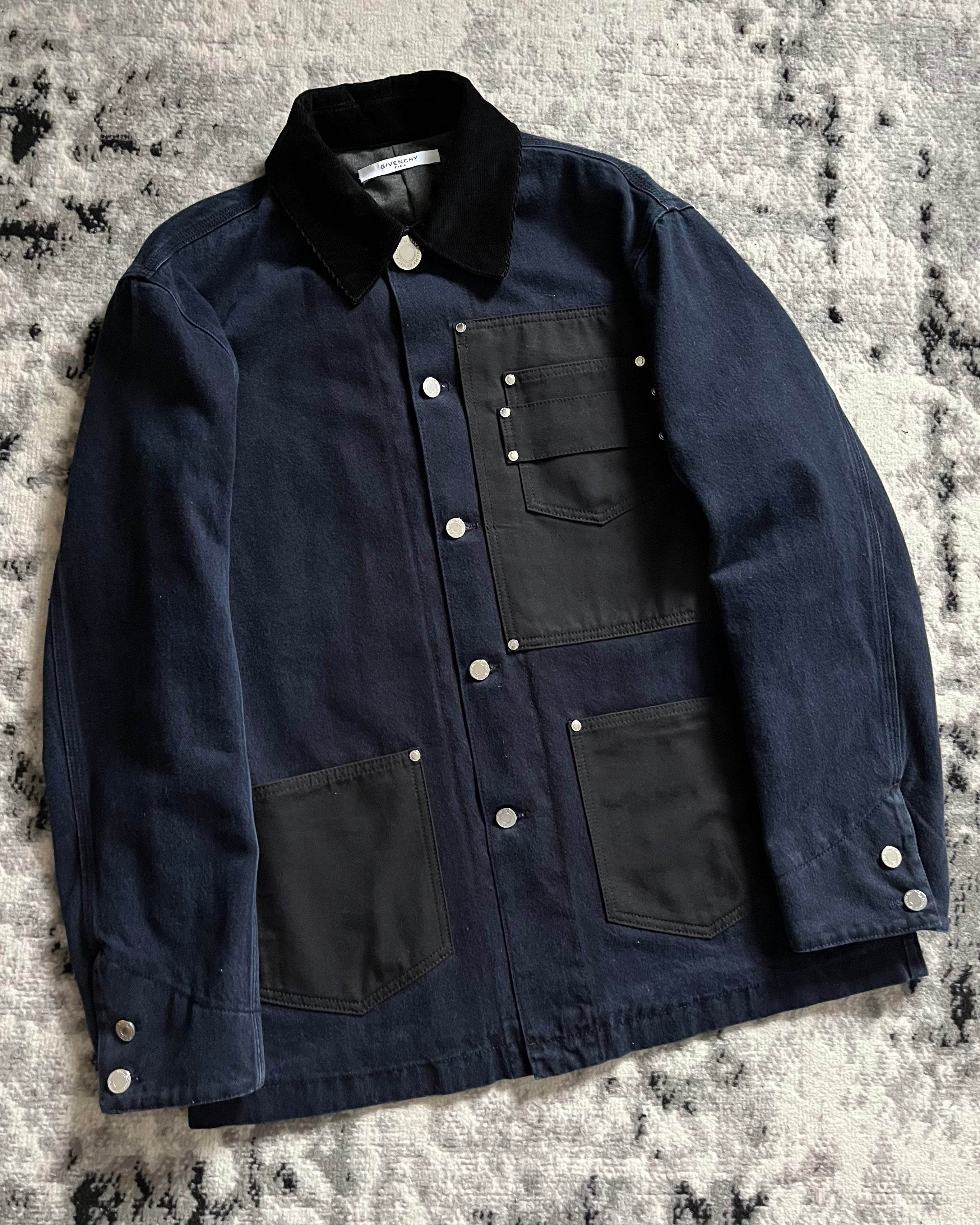 Riccardo Tisci 设计的 2016 秋冬纪梵希海军黑色工装夹克 (L)