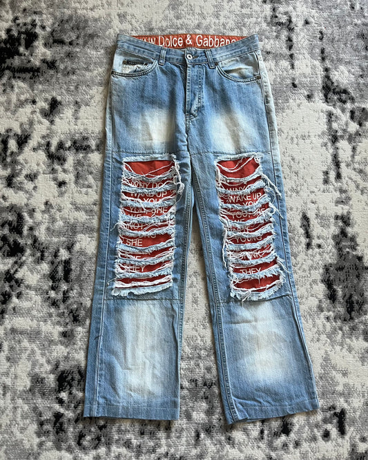 FW05 Dolce & Gabbana Poem Jeans Red Edition (S)