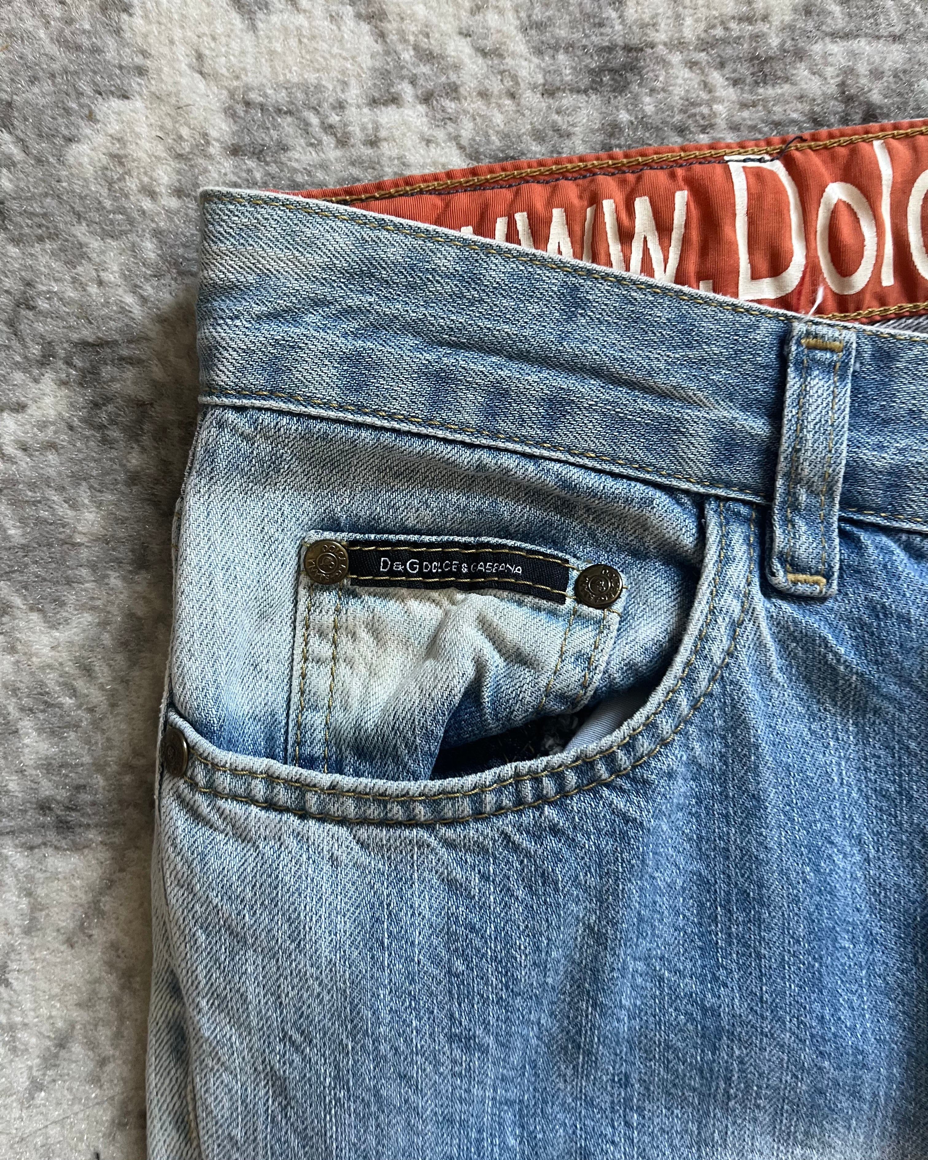 FW05 Dolce & Gabbana Poem Jeans Red Edition (S)