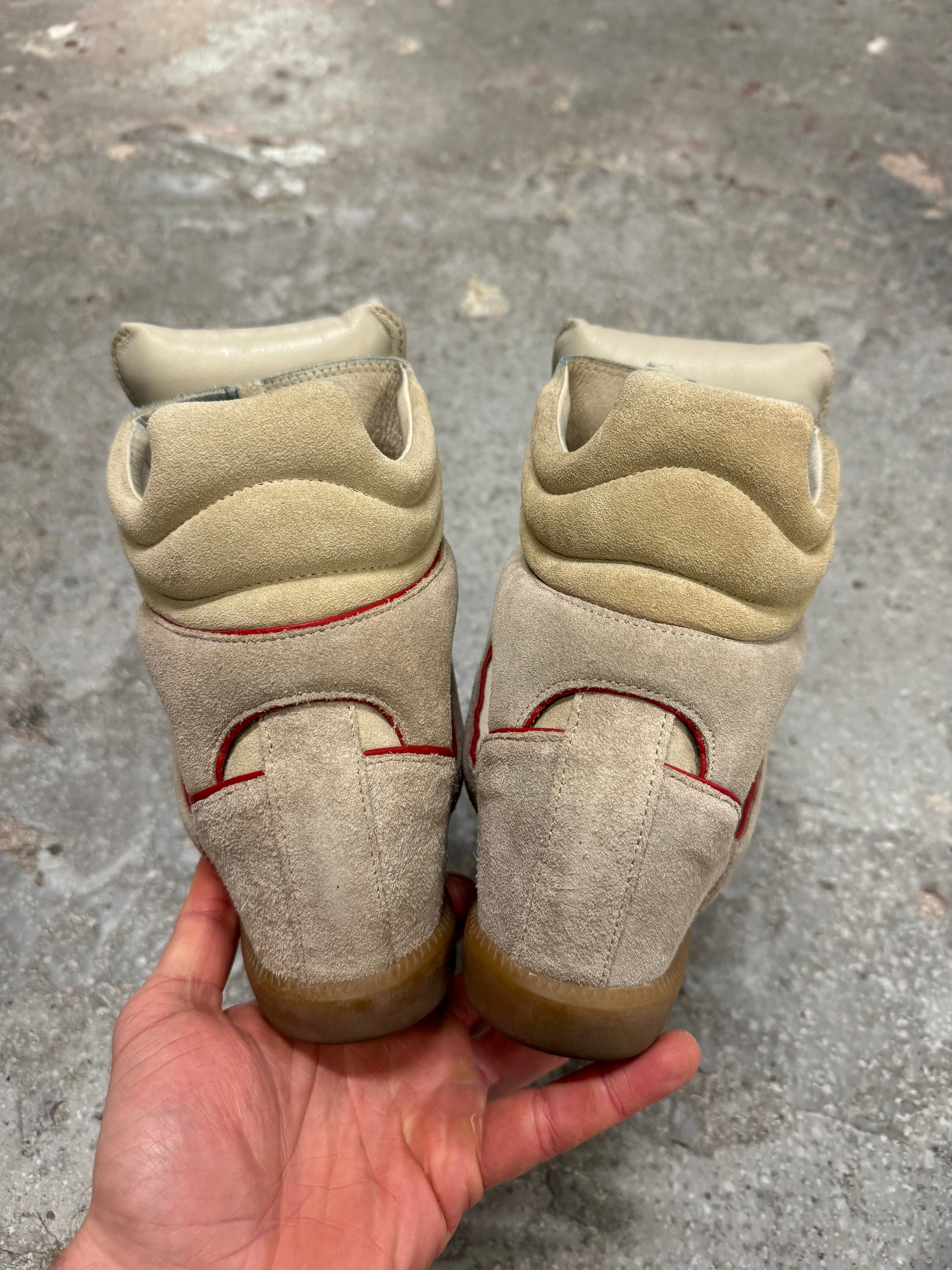 Isabel Marant High Bekett Beige Red Gum Shoes – Dolce Vita Hub