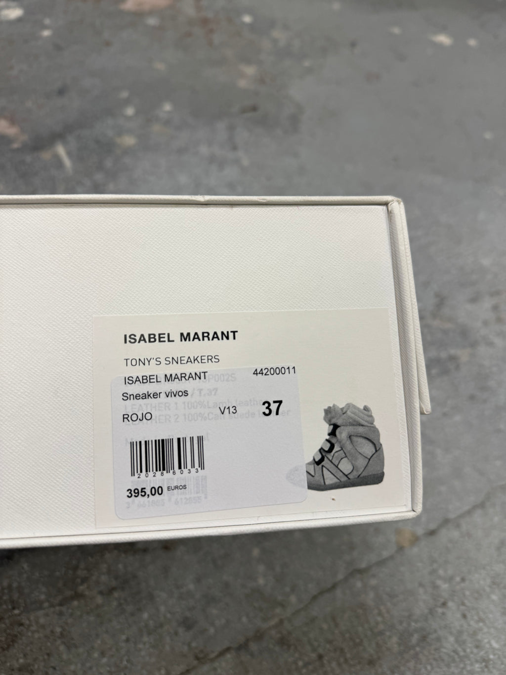 Isabel Marant High Bekett Beige & Red Gum Shoes (OS)