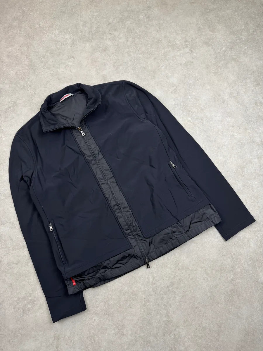 2000s Prada Navy Nylon Quilted Light Jacket IhaXYTRd 3