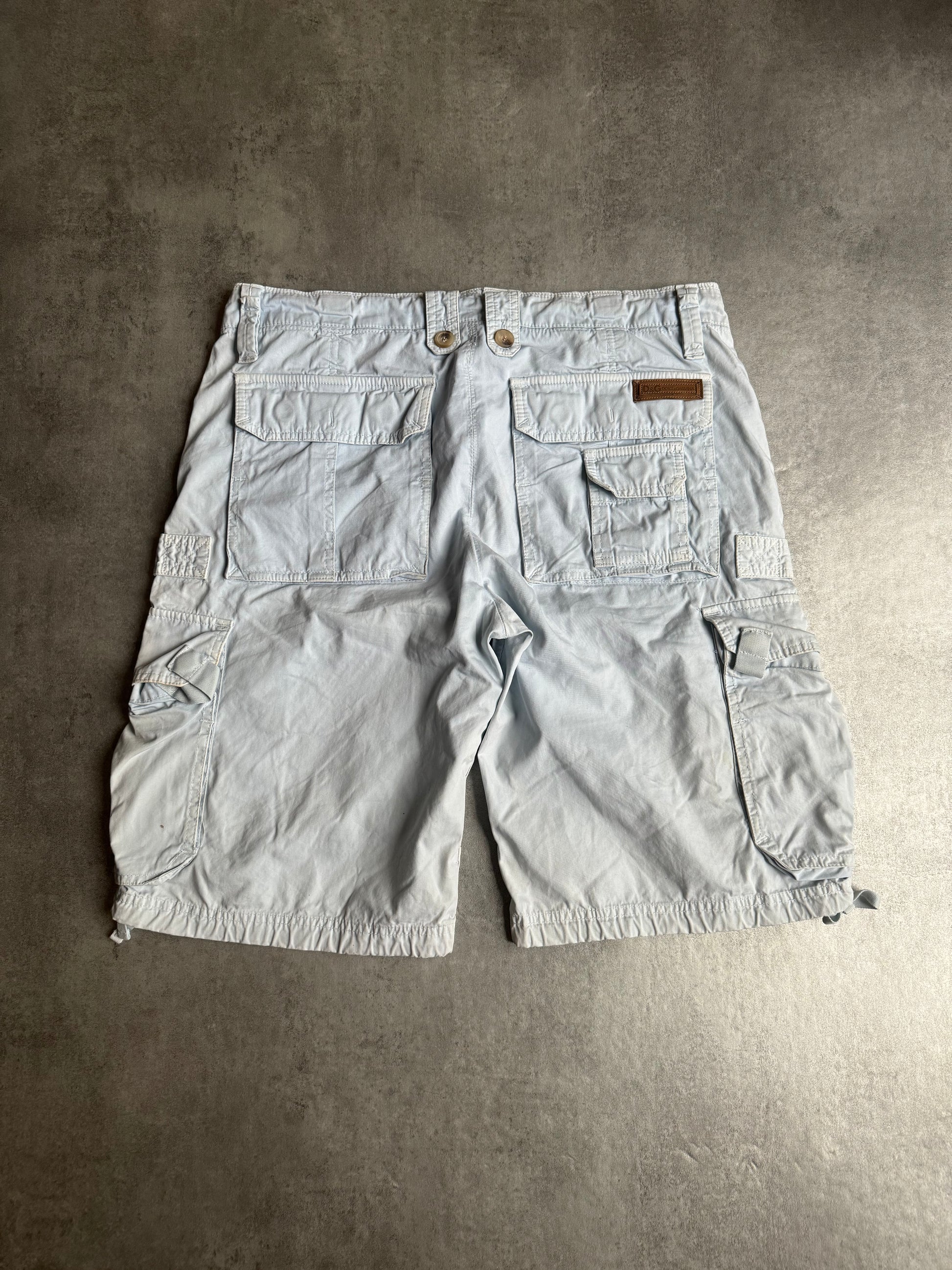 FW2006 Dolce & Gabbana Multi Pockets Cargo Blue Shorts (L/XL) - 3