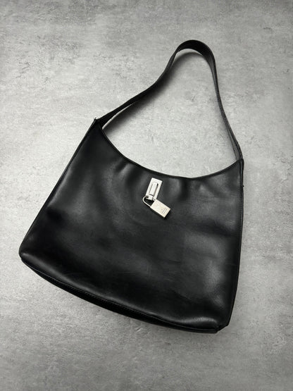 Gucci Hobo Minimalist Black Leather Bag  (OS) - 9