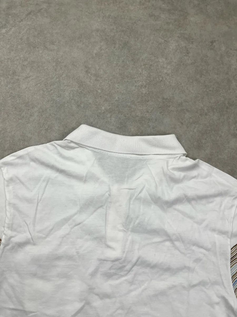 SS2009 Gucci White Horizontal Stripe Logo Polo IPqMUqEL 6