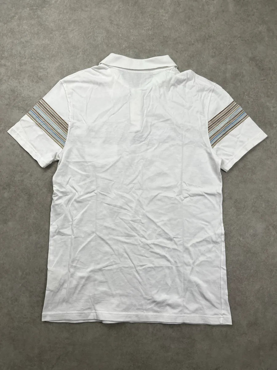 SS2009 Gucci White Horizontal Stripe Logo Polo IPqMUqEL 3